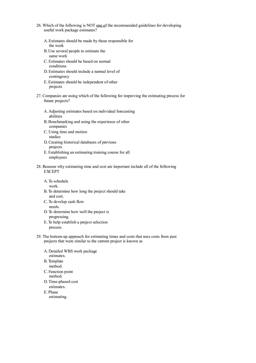 Project Management - Estimating Project Times and Costs - Page 9