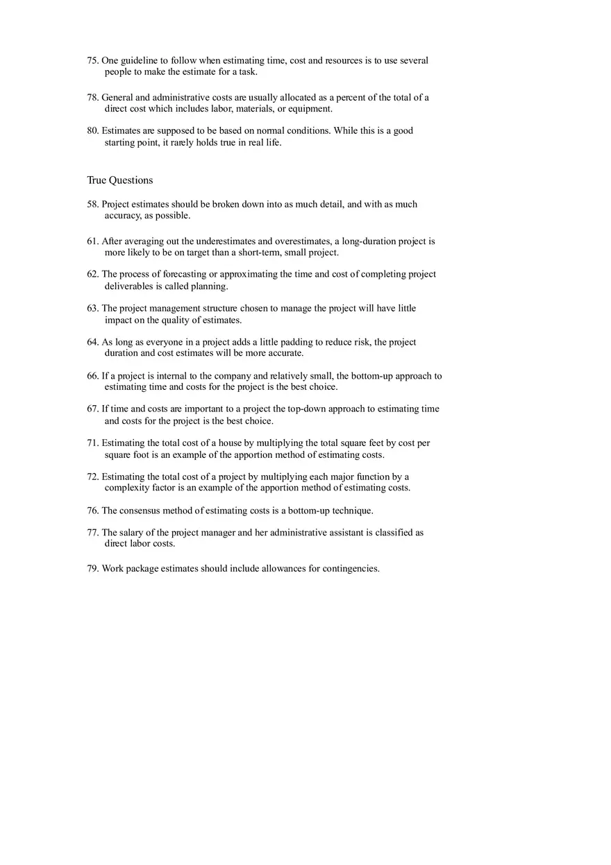 Project Management - Estimating Project Times and Costs - Page 3