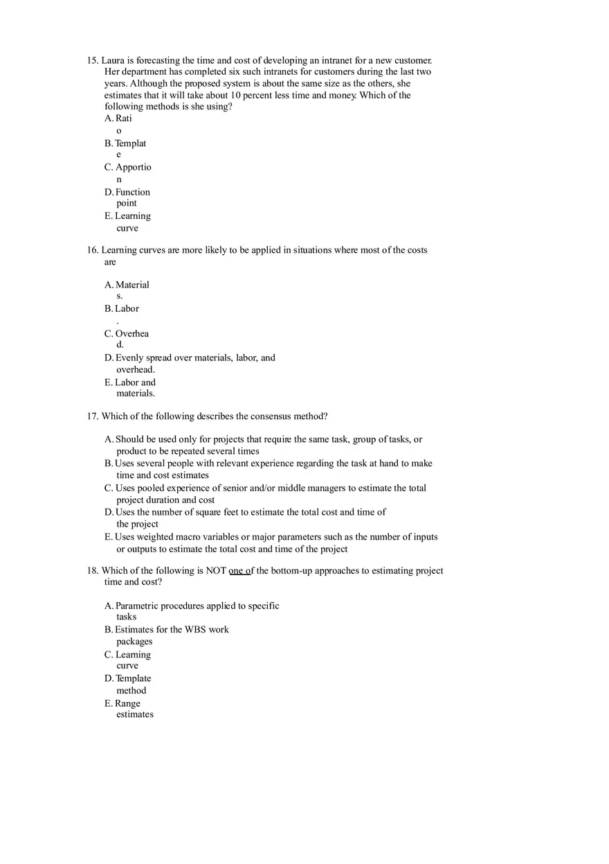 Project Management - Estimating Project Times and Costs - Page 6