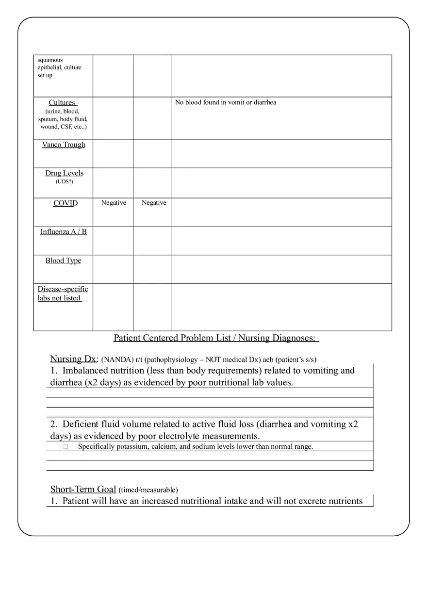 Revised Care Plan - Gastroenteritis - Page 8