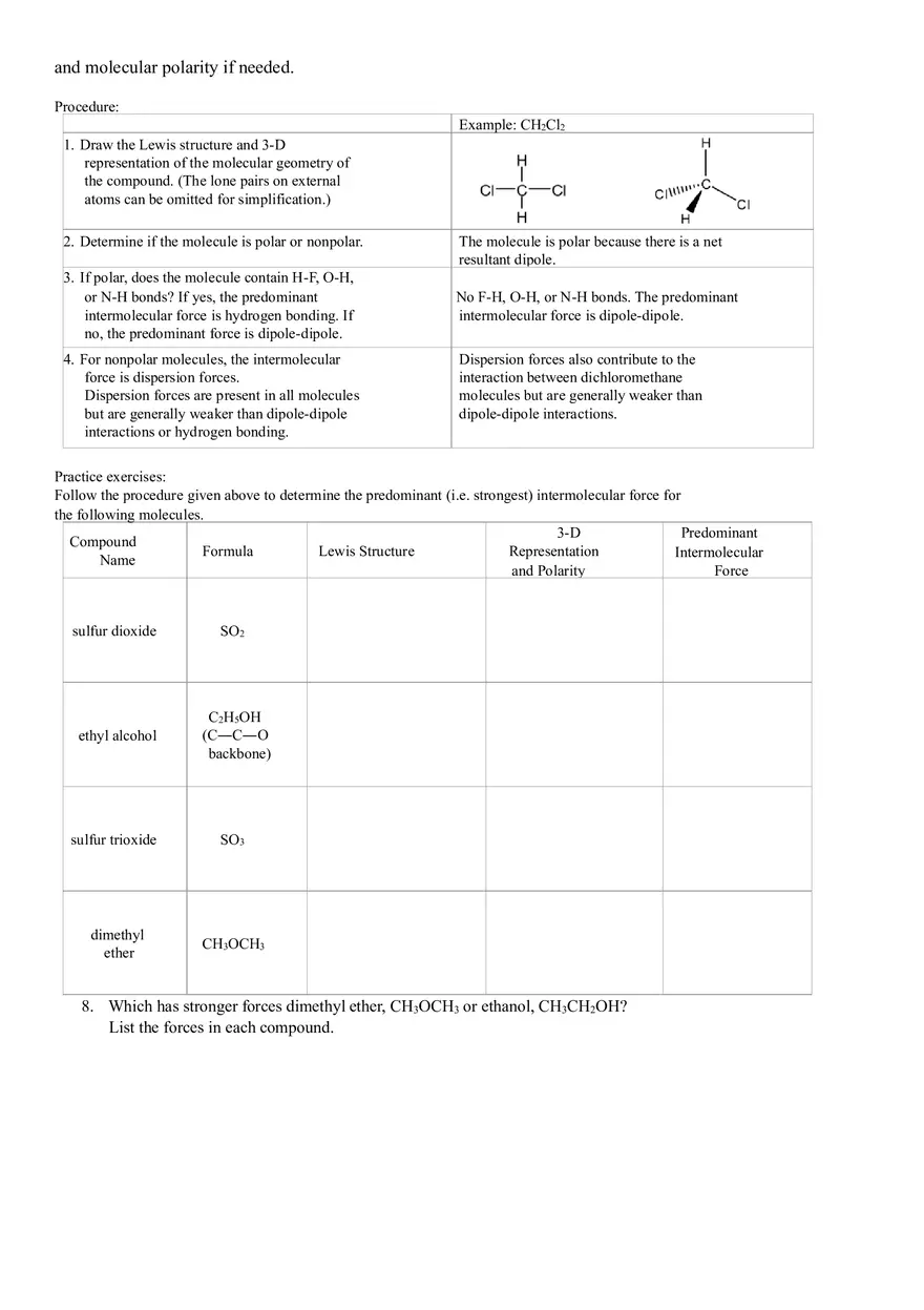 Liquids and Intermolecular Forces Practice Problems - Page 2
