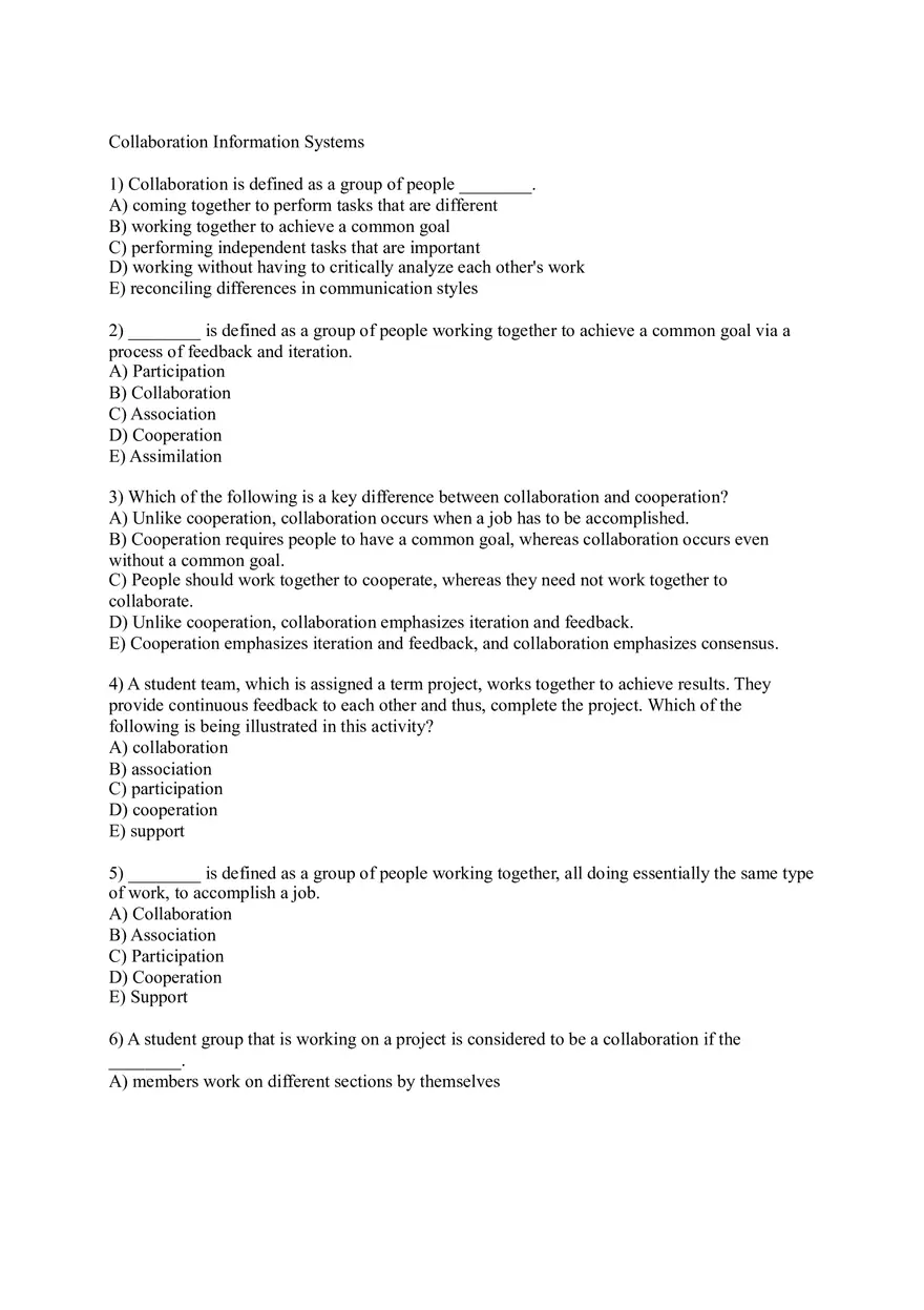 Collaboration Information Systems - Page 1