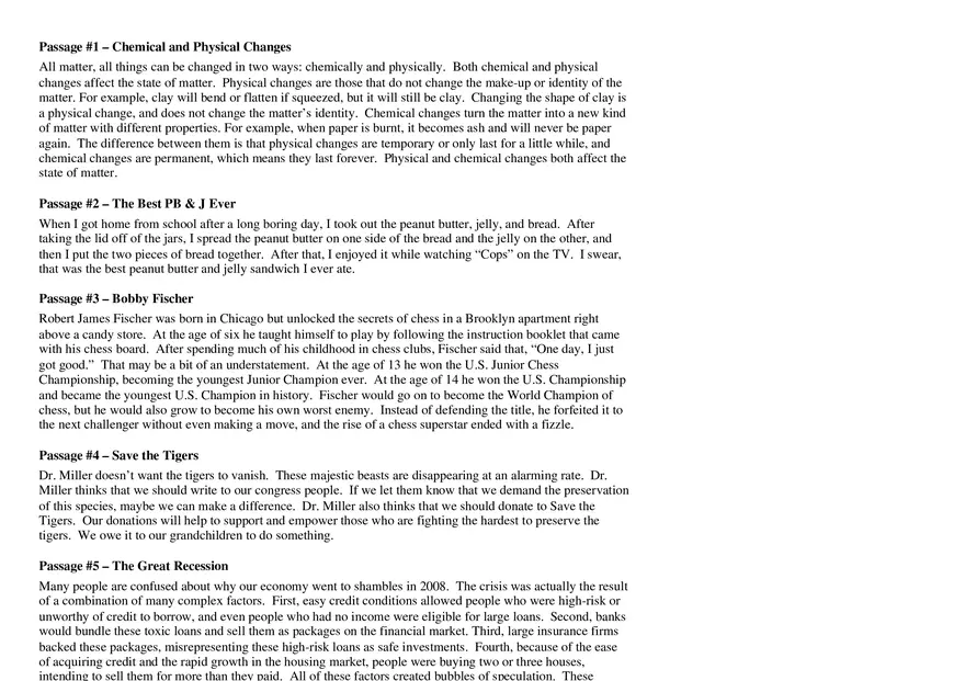 Identifying Text Structure #1 - Page 2