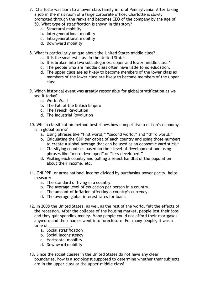 Sociology Chapter 9 Test - Page 2