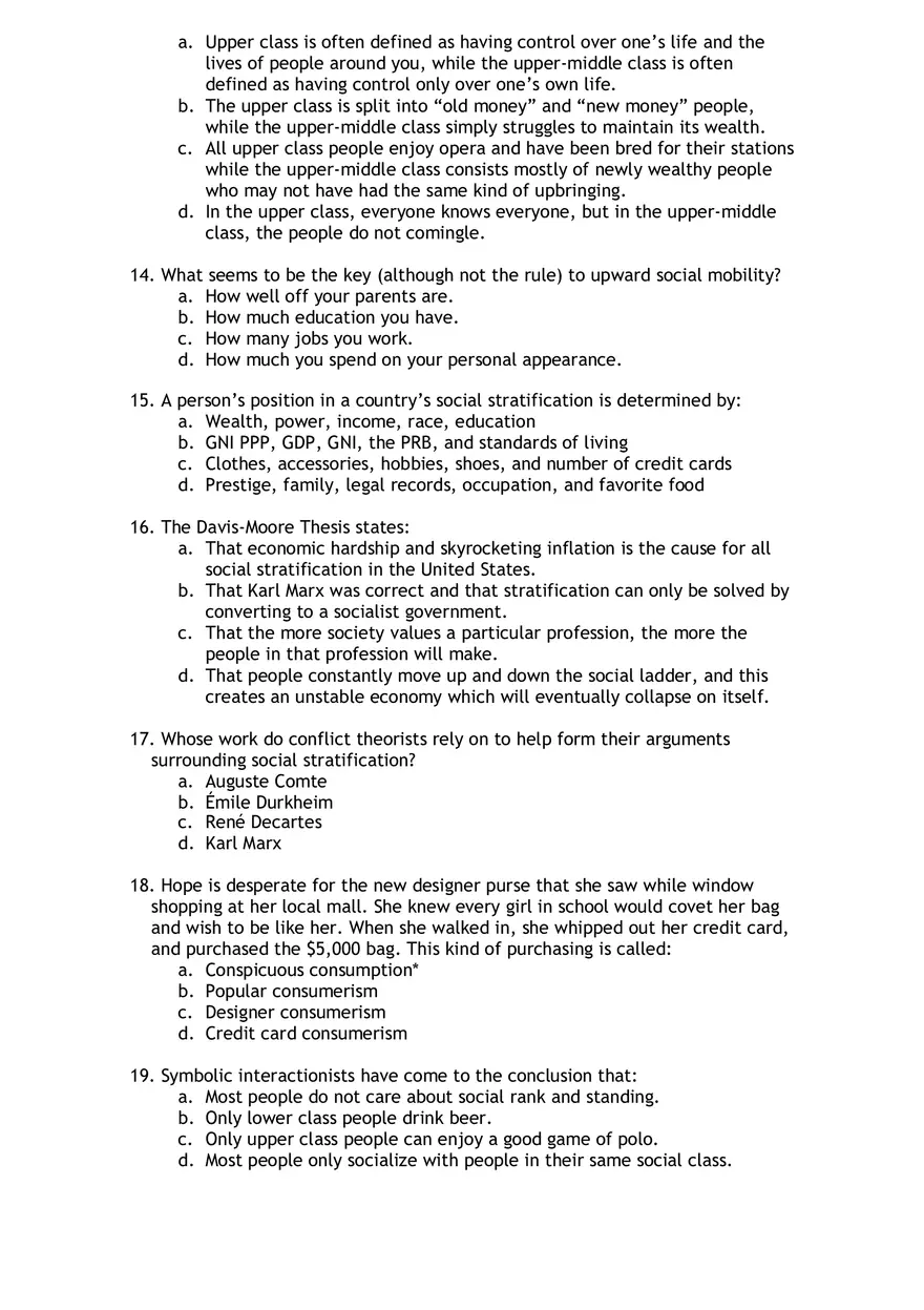 Sociology Chapter 9 Test - Page 3