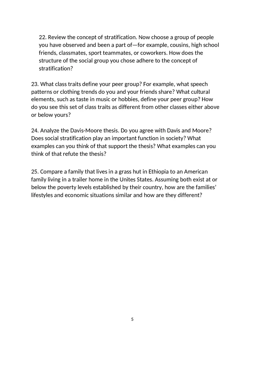 Sociology Chapter 9 Test - Page 5