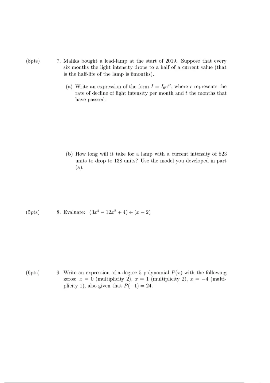 Final Exam Math Spring 2019 - Page 4