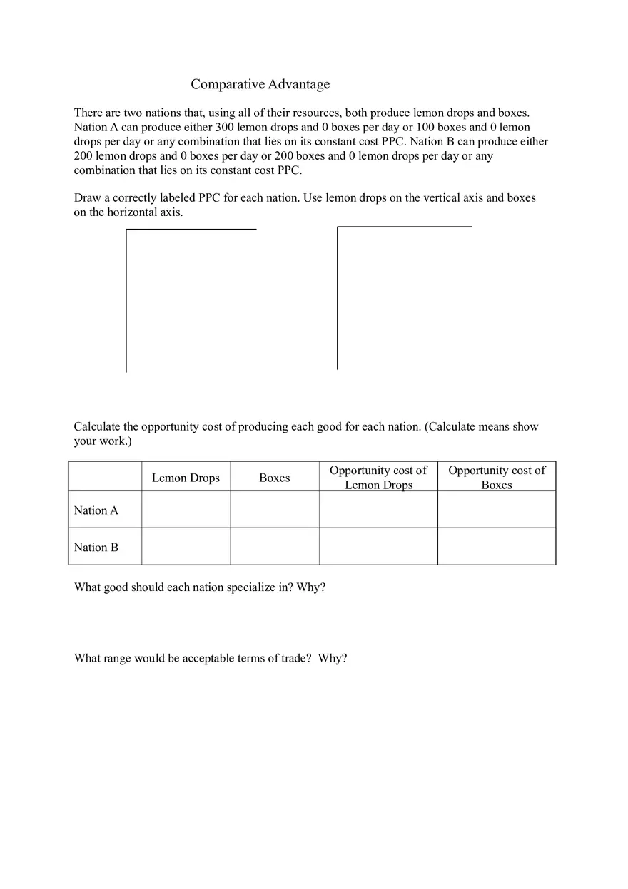Comparative Advantage - Page 1