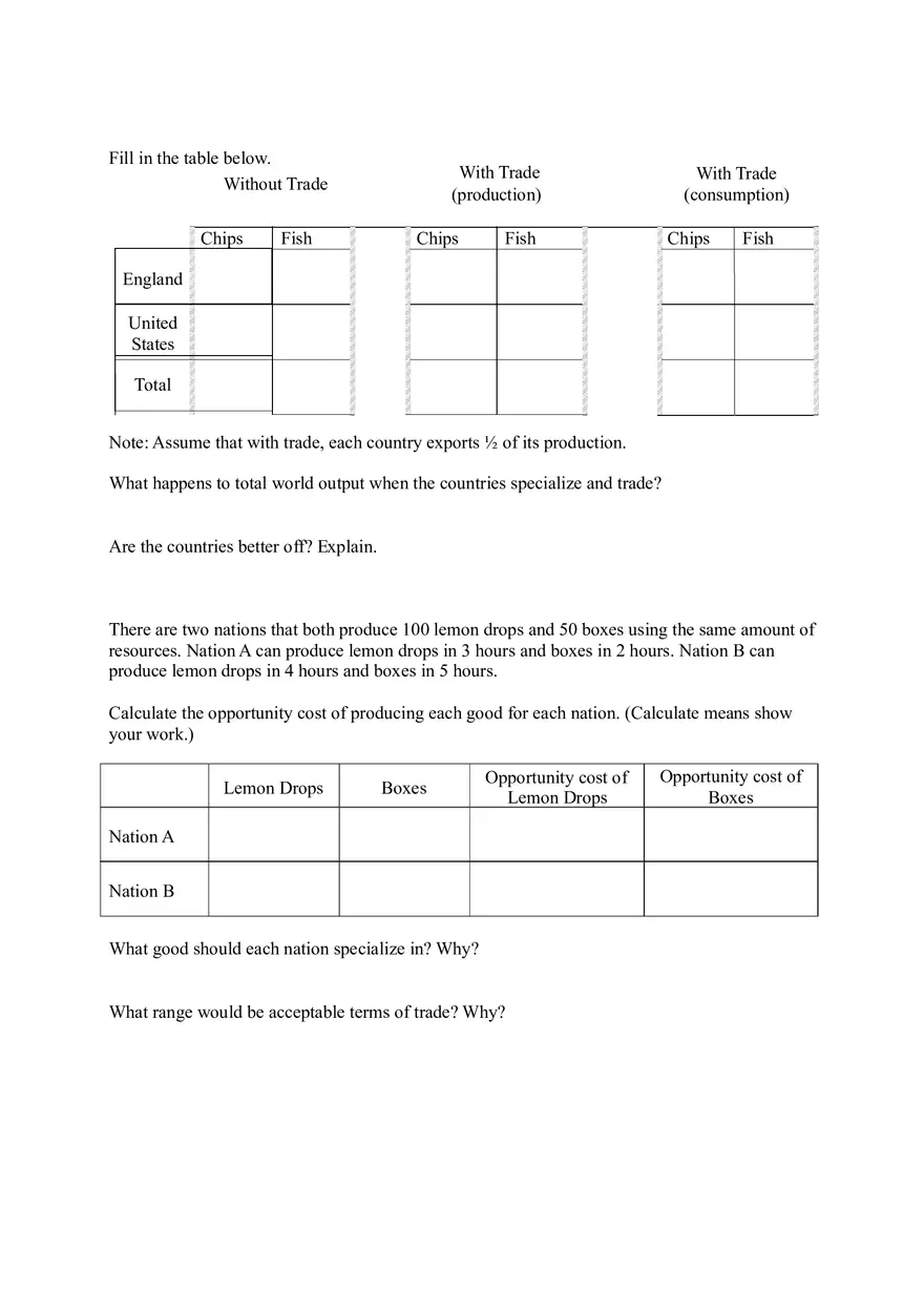 Comparative Advantage - Page 3