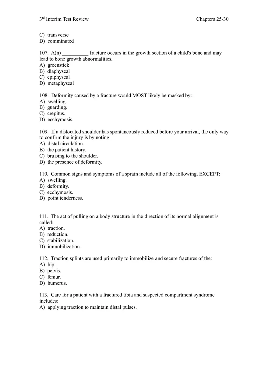 3rd Interim Test Review Chapters 25-30 - Page 9