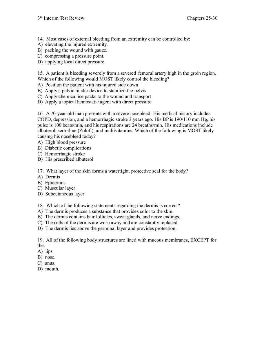 3rd Interim Test Review Chapters 25-30 - Page 13