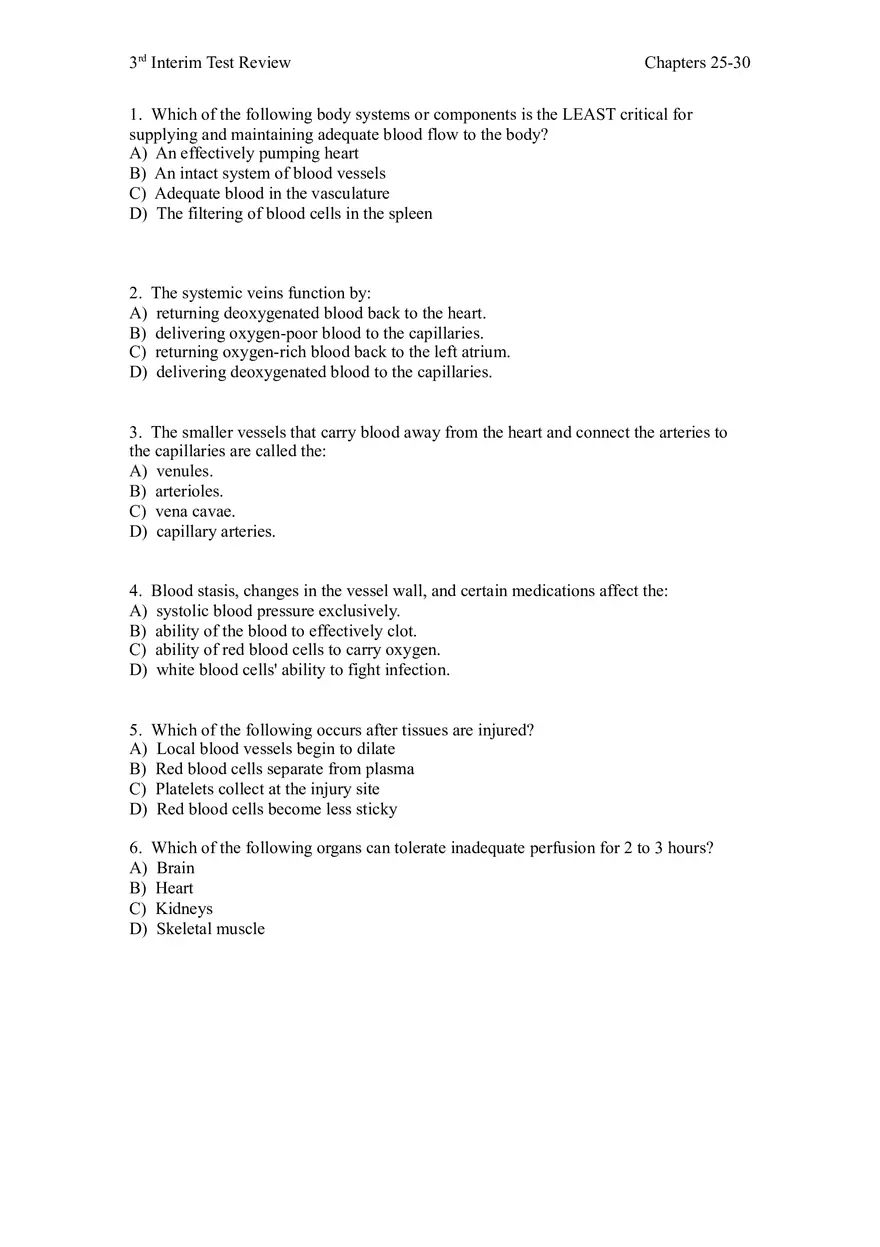 3rd Interim Test Review Chapters 25-30 - Page 1