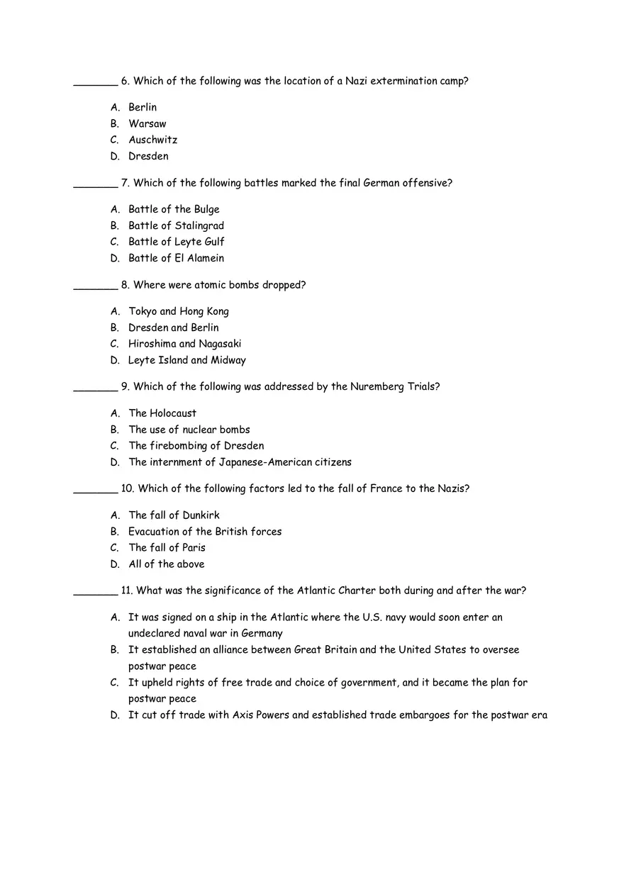 World History Chapter 16 Test - Page 2