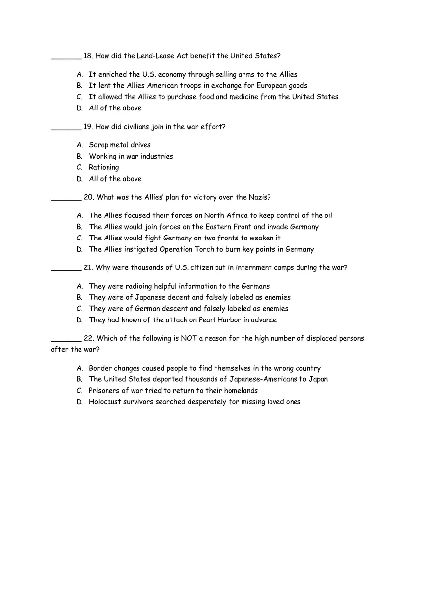 World History Chapter 16 Test - Page 4