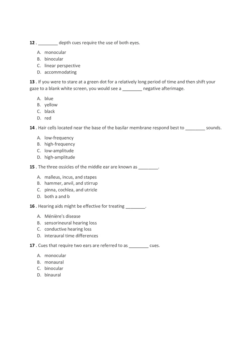 Introduction to Psychology Test Ch. 4-5-6 - Page 8