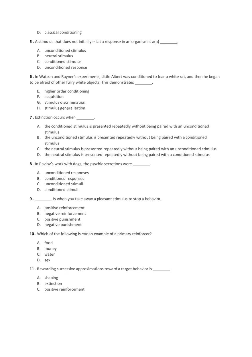 Introduction to Psychology Test Ch. 4-5-6 - Page 11