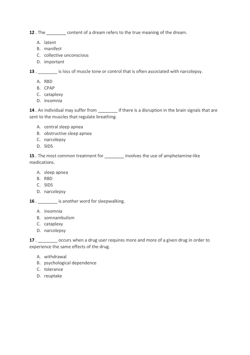 Introduction to Psychology Test Ch. 4-5-6 - Page 4