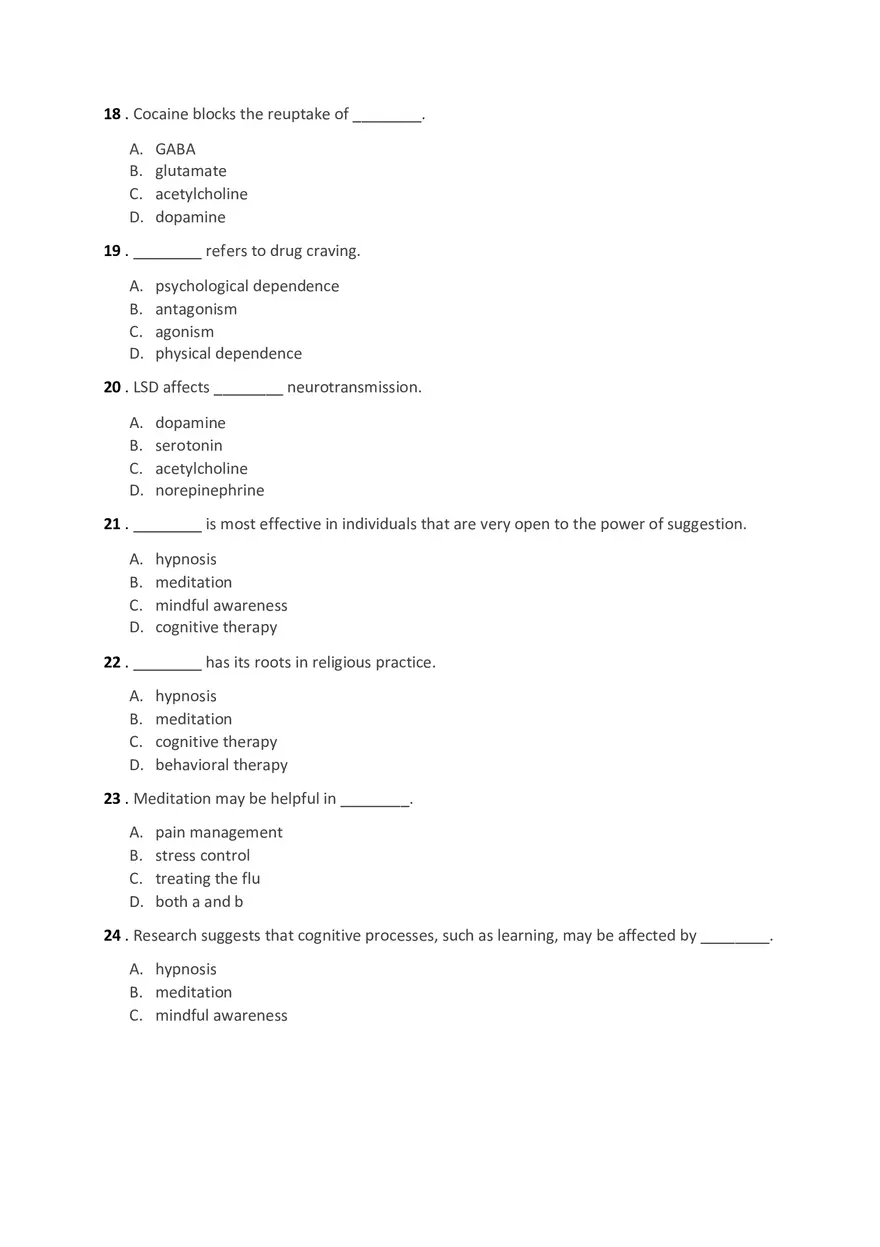 Introduction to Psychology Test Ch. 4-5-6 - Page 5