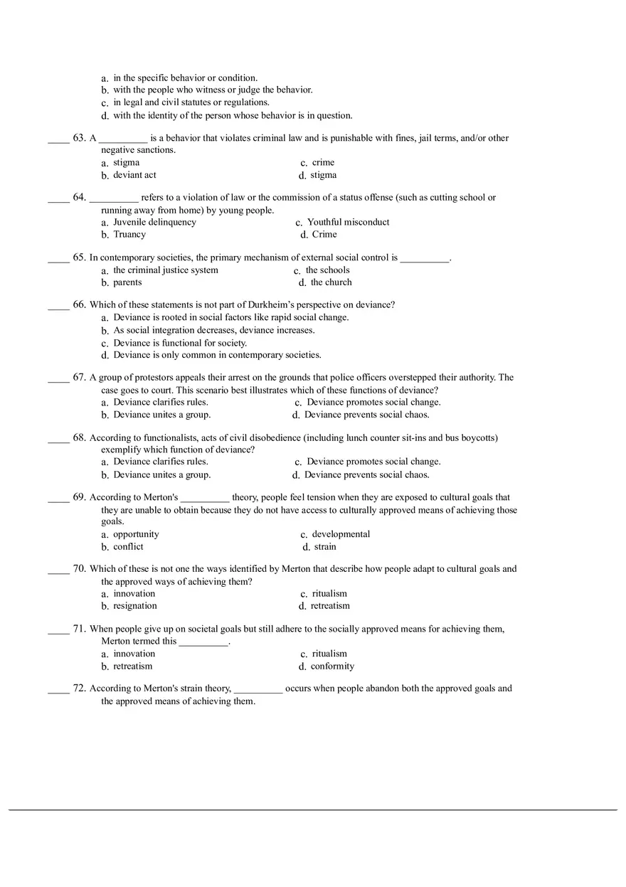 Intoduction to Sociology 100 Questions - Page 7