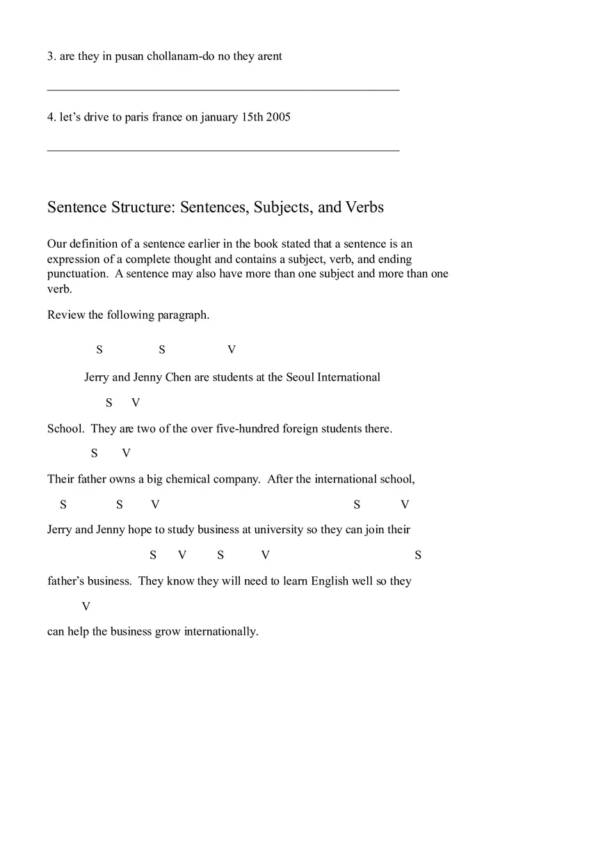 Sentence Building Pretest Ch2 - Page 8