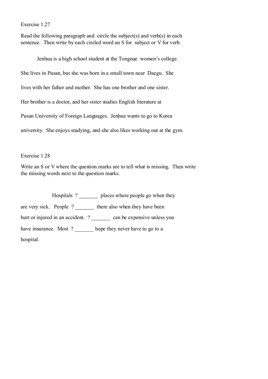 Sentence Building Pretest Ch2 - Page 9