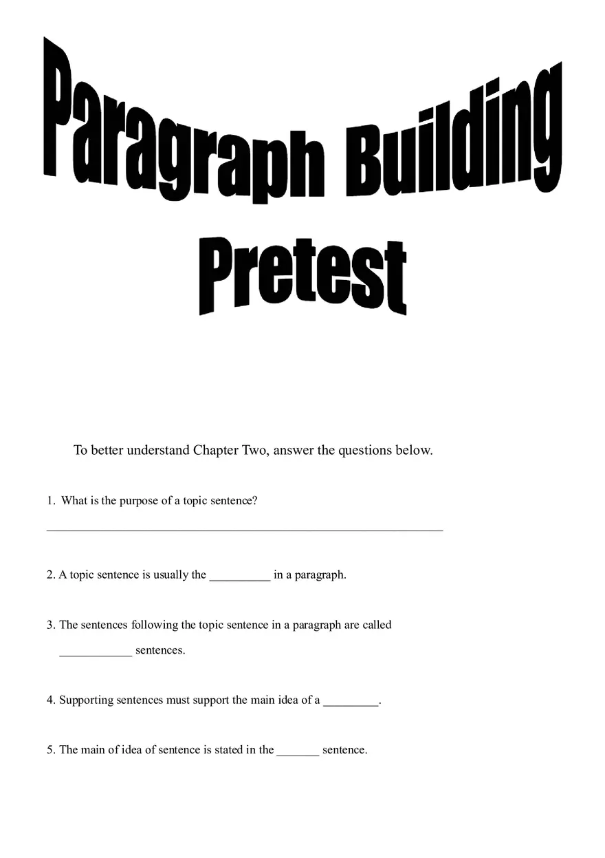Sentence Building Pretest Ch2 - Page 10