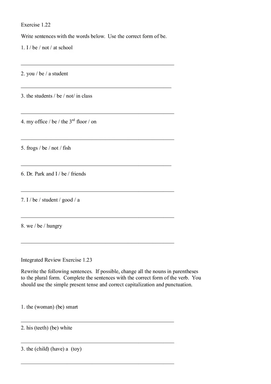 Sentence Building Pretest Ch2 - Page 5