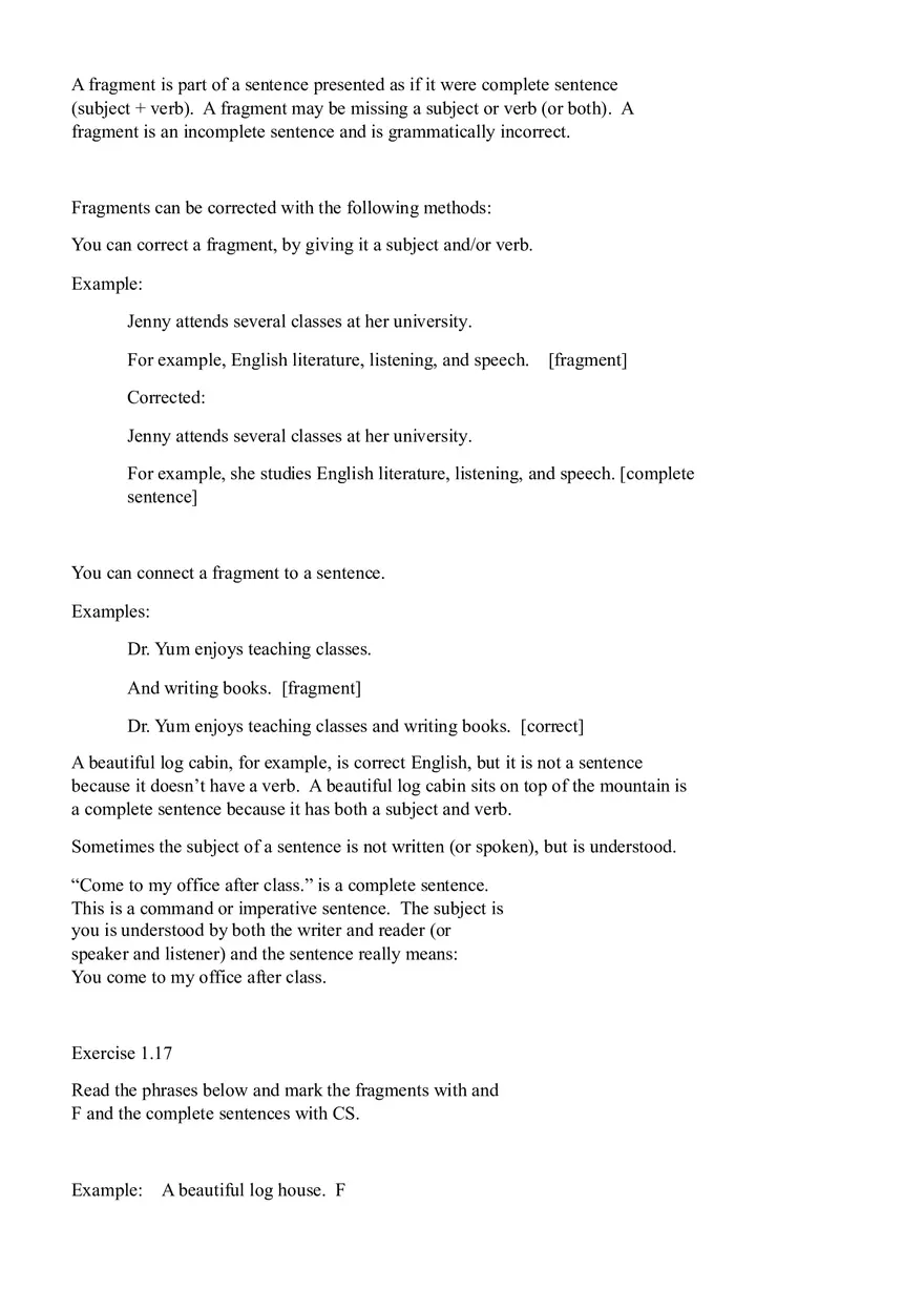 Sentence Building Pretest Ch1 - Page 7