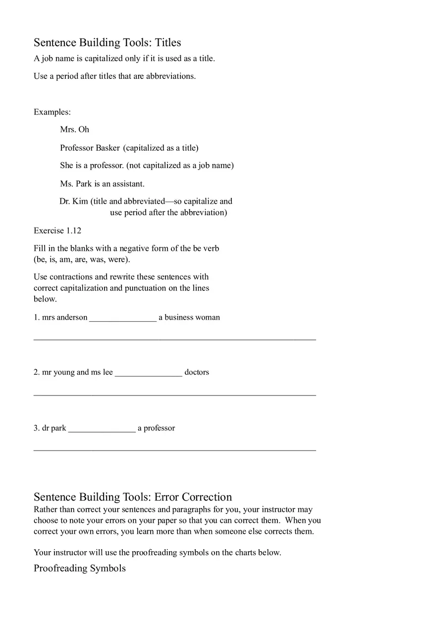 Sentence Building Pretest Ch1 - Page 17