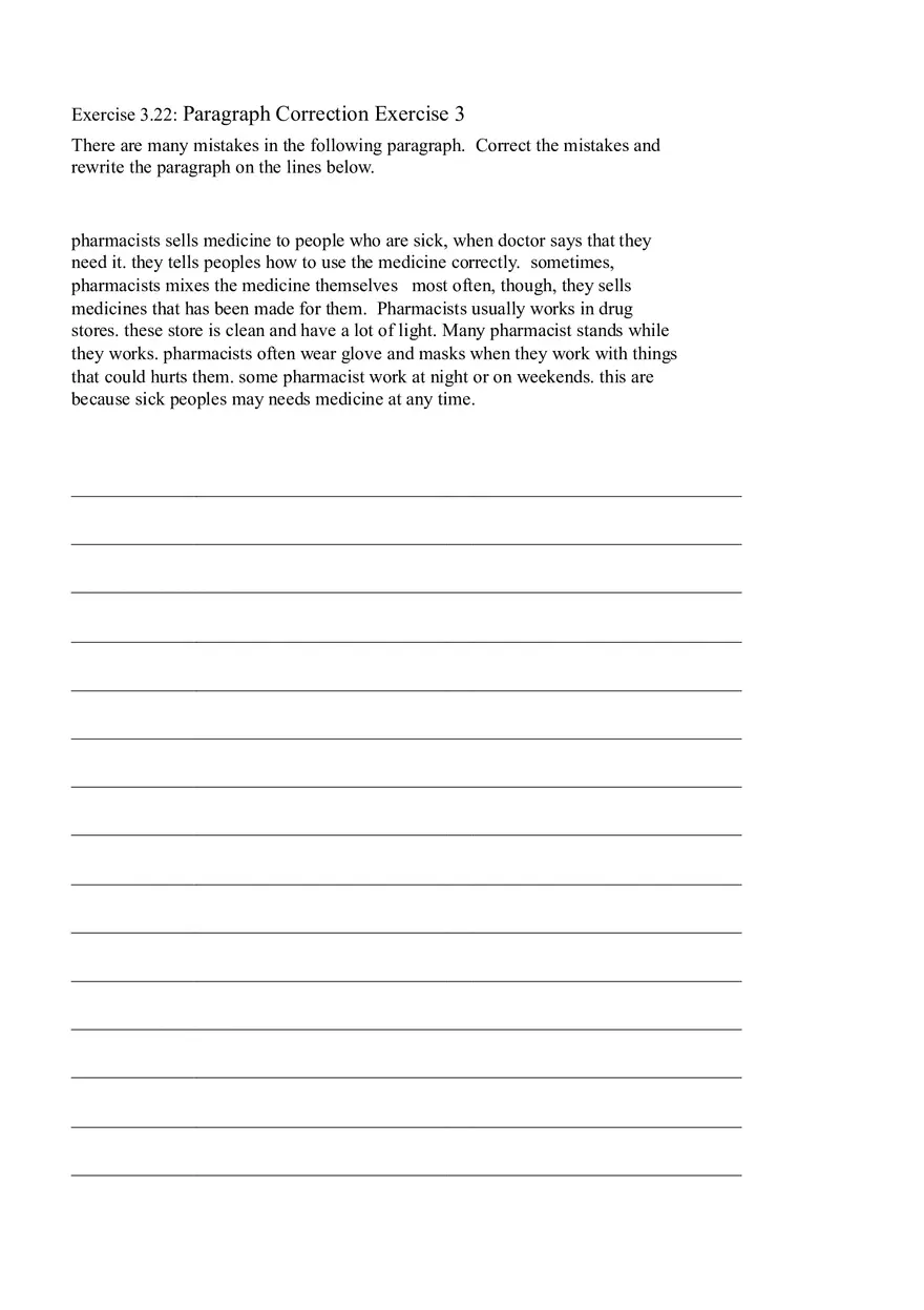 Sentence Building Pretest Ch5 - Page 7