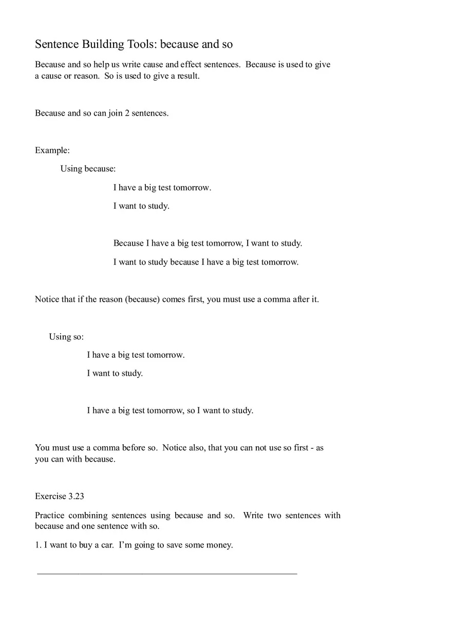 Sentence Building Pretest Ch5 - Page 8