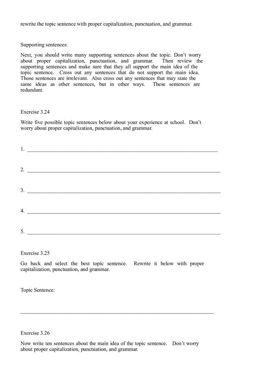 Sentence Building Pretest Ch5 - Page 10