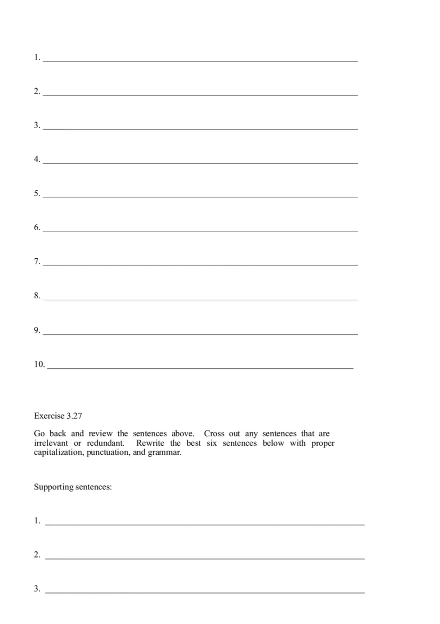 Sentence Building Pretest Ch5 - Page 11