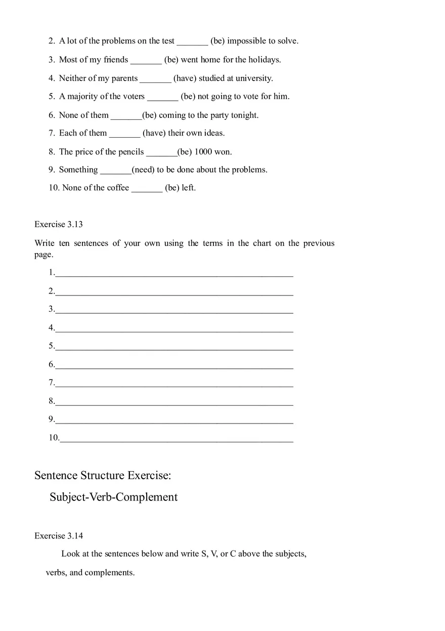 Sentence Building Pretest Ch5 - Page 16