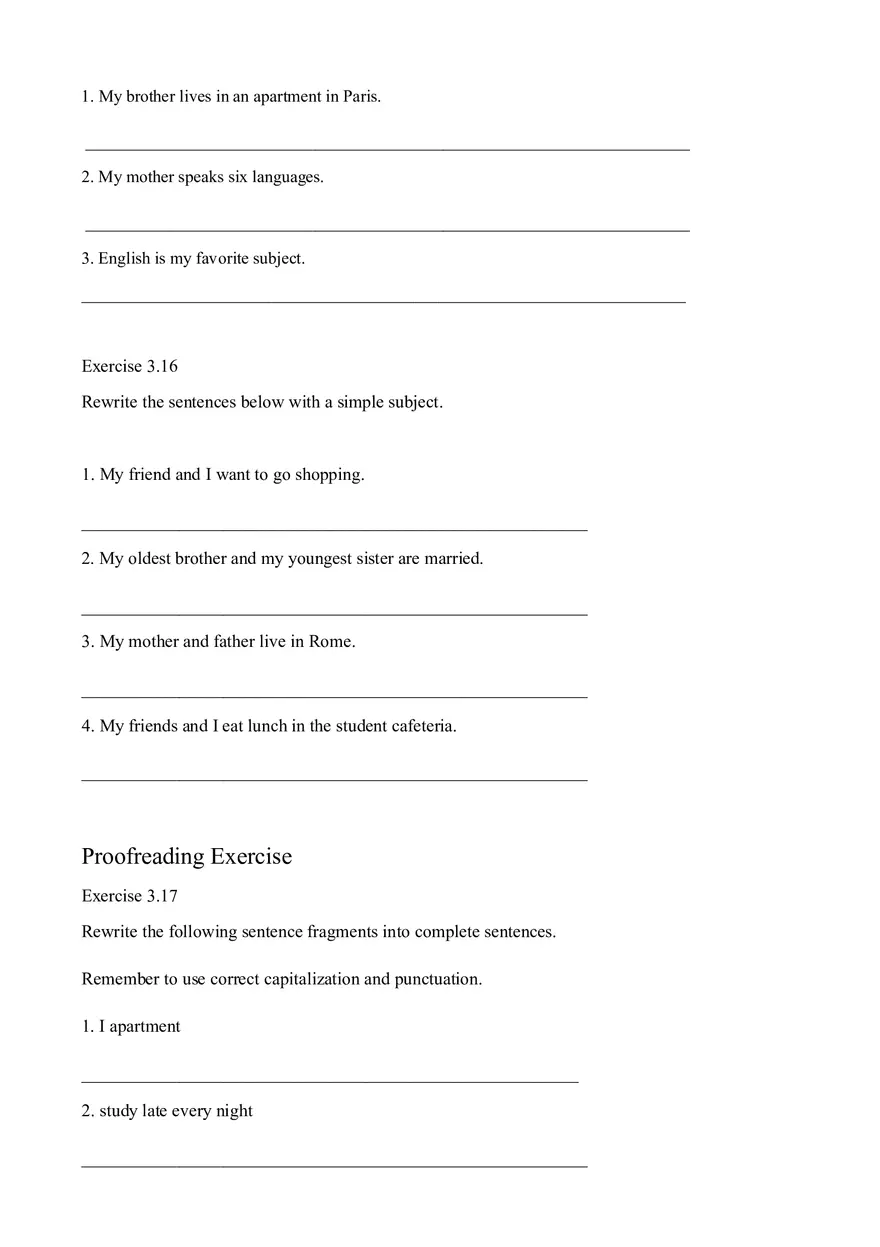Sentence Building Pretest Ch5 - Page 18