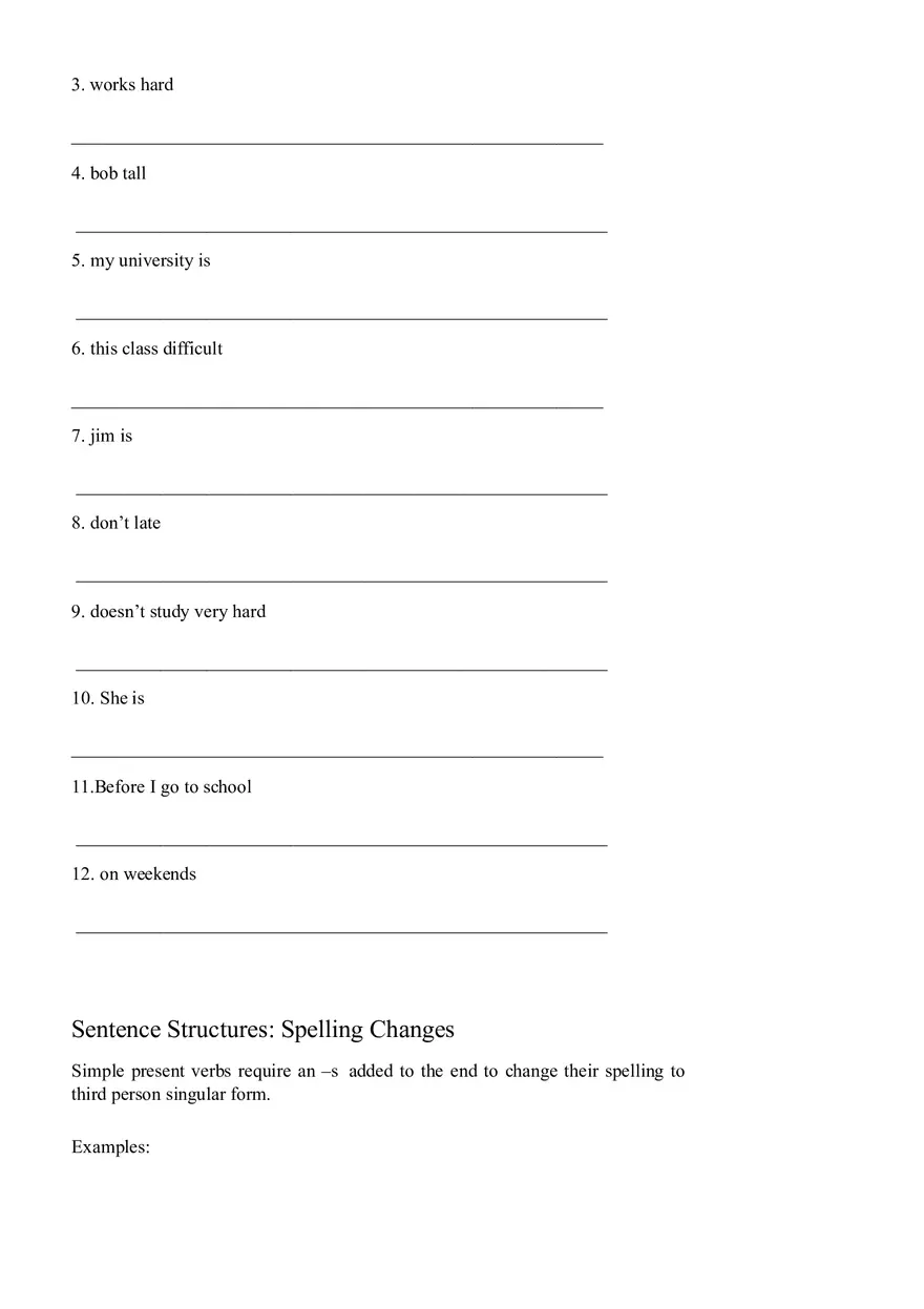 Sentence Building Pretest Ch5 - Page 19
