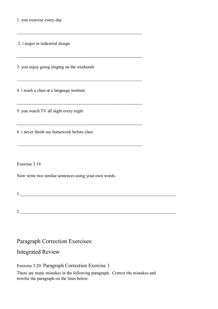 Sentence Building Pretest Ch5 - Page 4