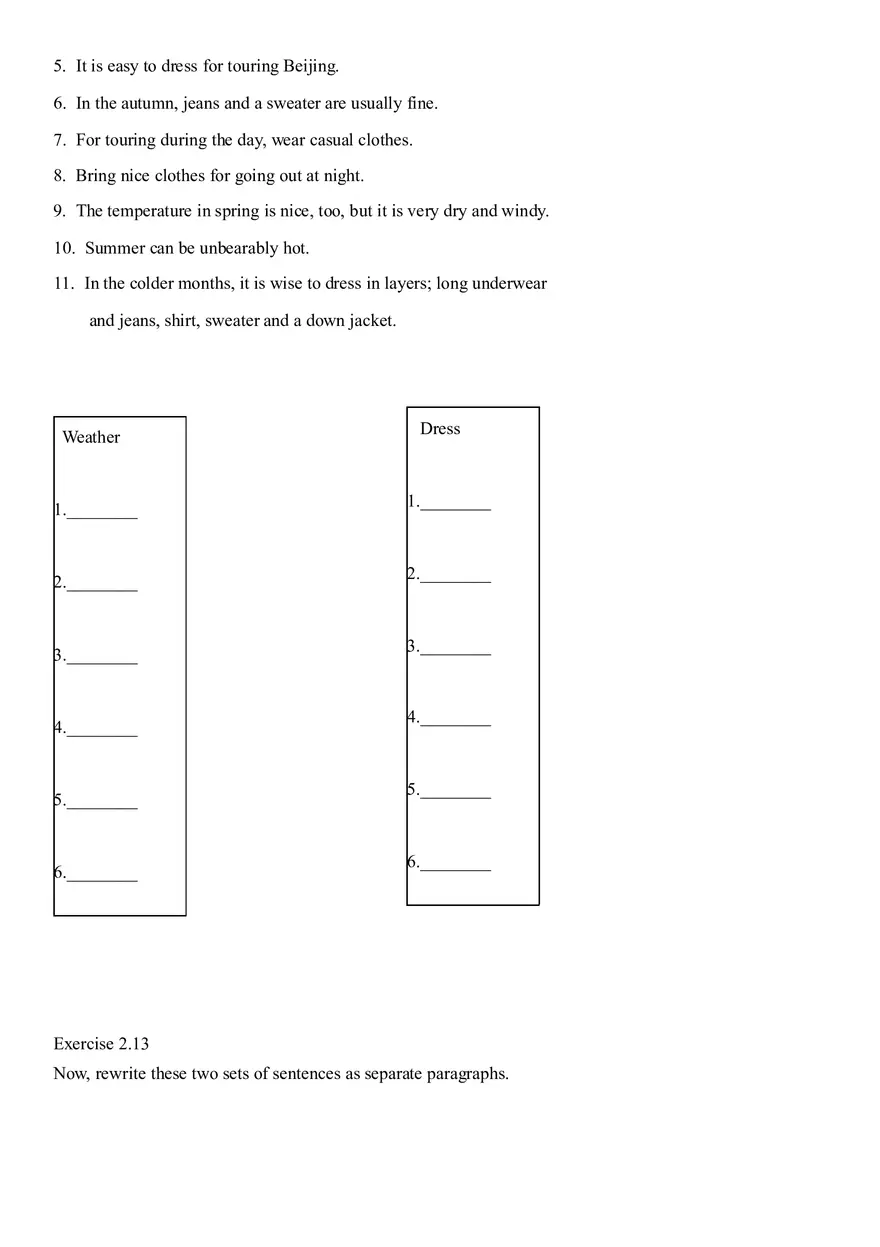 Sentence Building Pretest Ch3 - Page 12