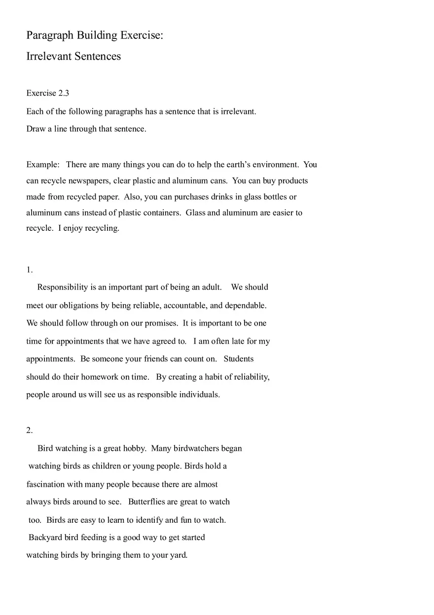 Sentence Building Pretest Ch3 - Page 1