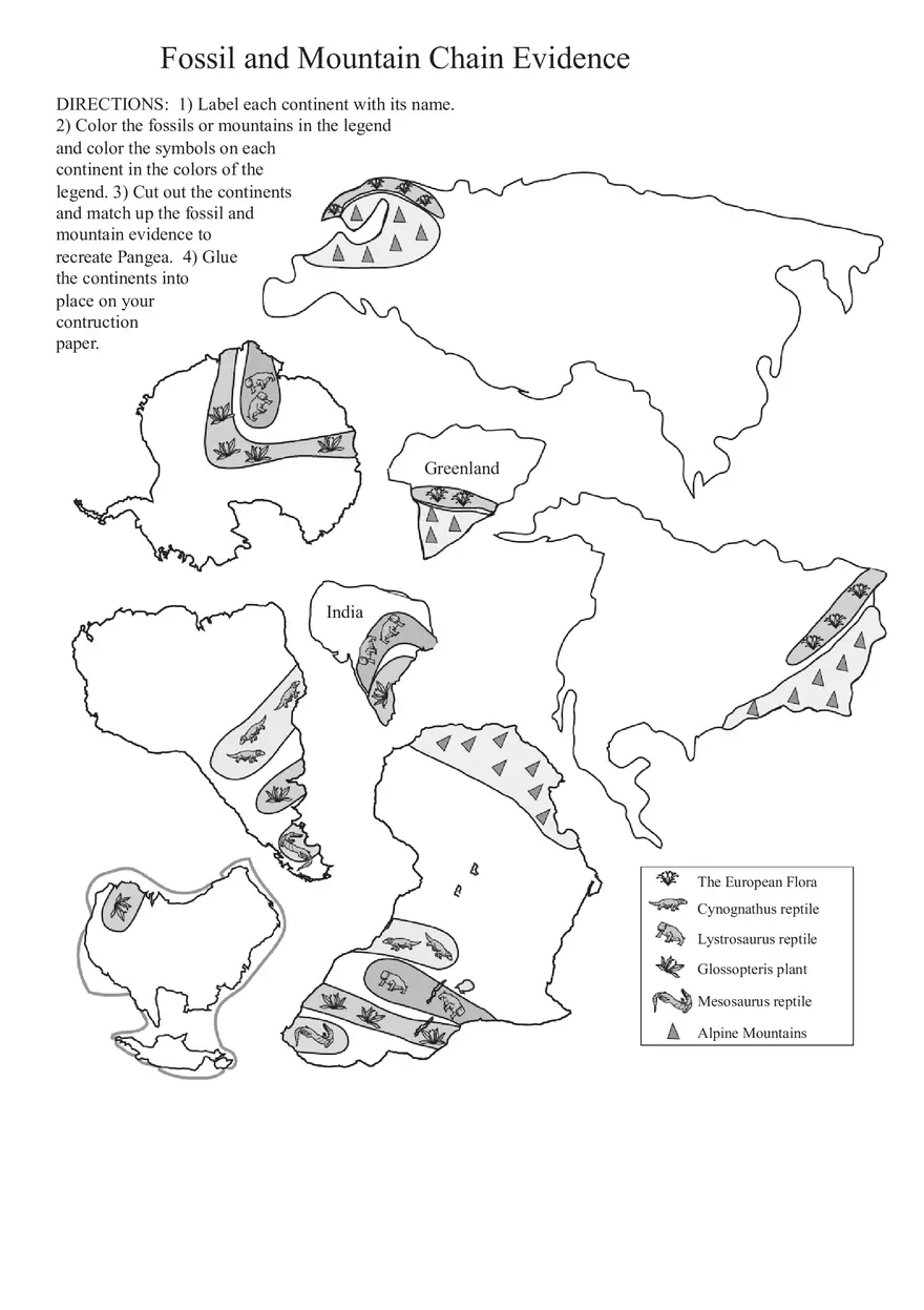 Continental Drift Activity Packet - Page 2