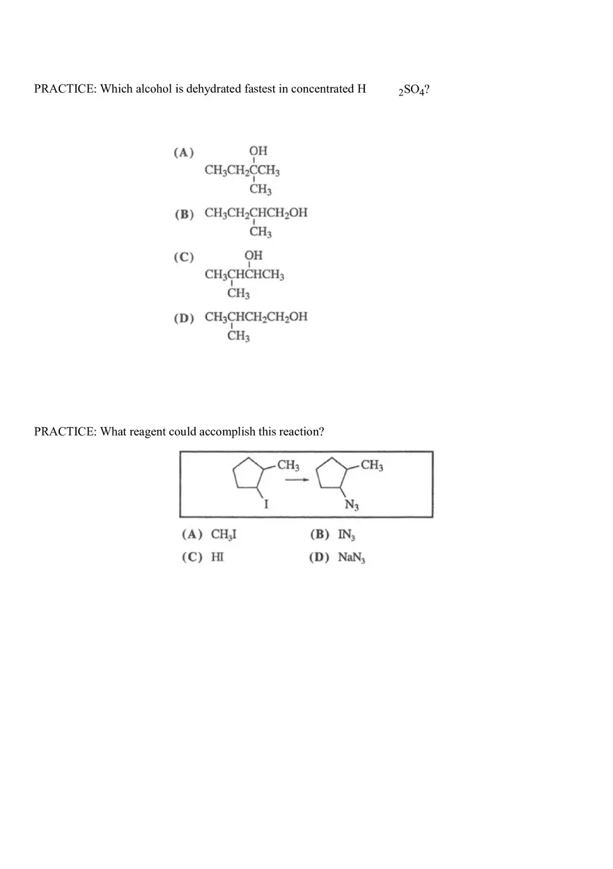 Organic Chemistry Test Part 2 - Page 8
