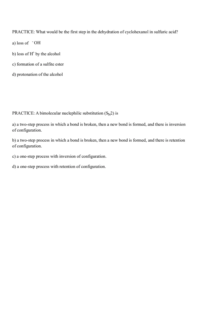 Organic Chemistry Test Part 2 - Page 10