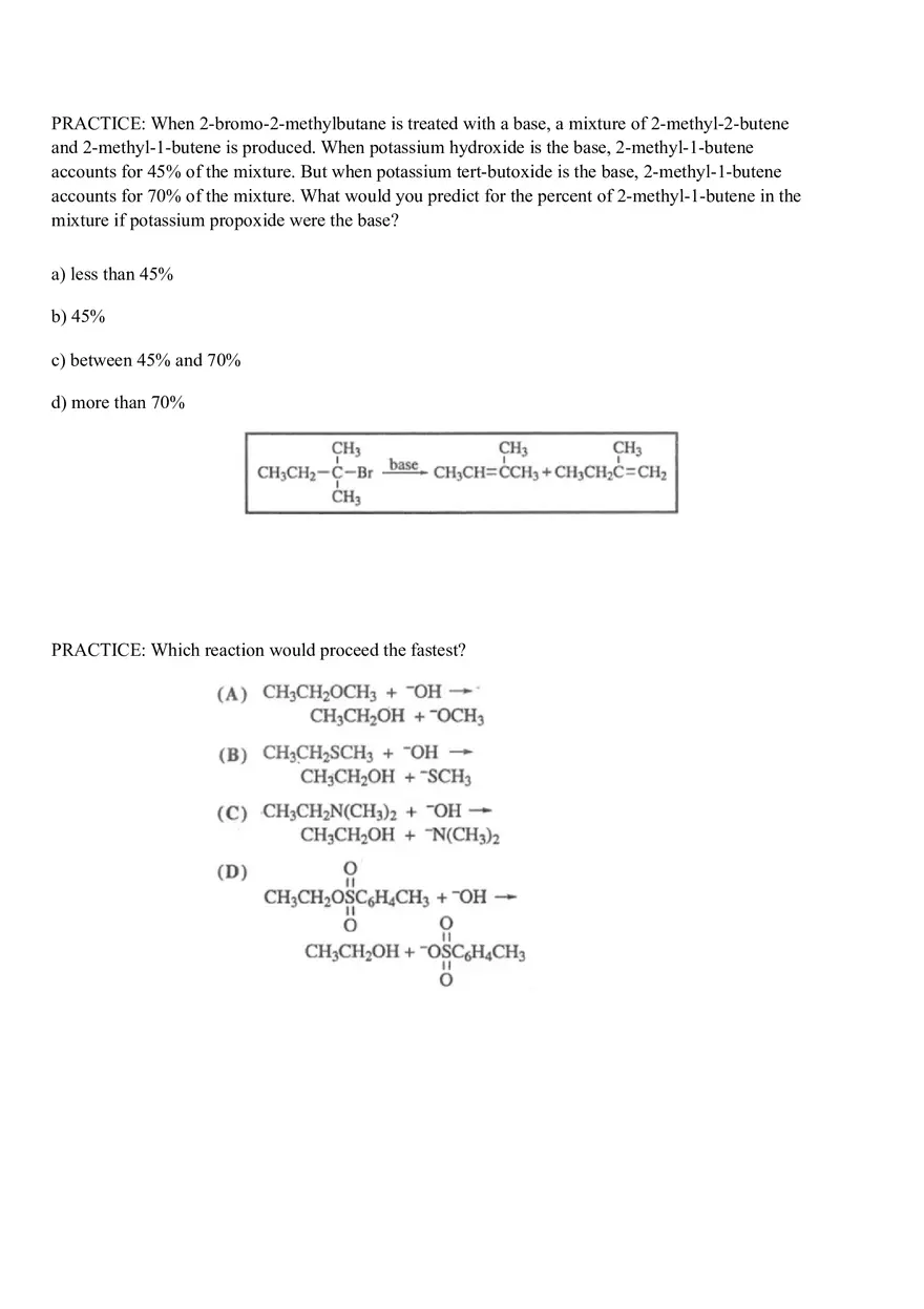 Organic Chemistry Test Part 2 - Page 2