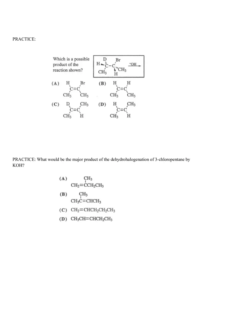 Organic Chemistry Test Part 2 - Page 3