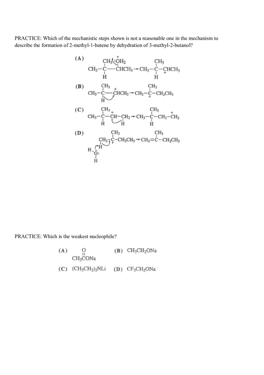 Organic Chemistry Test Part 3 - Page 2