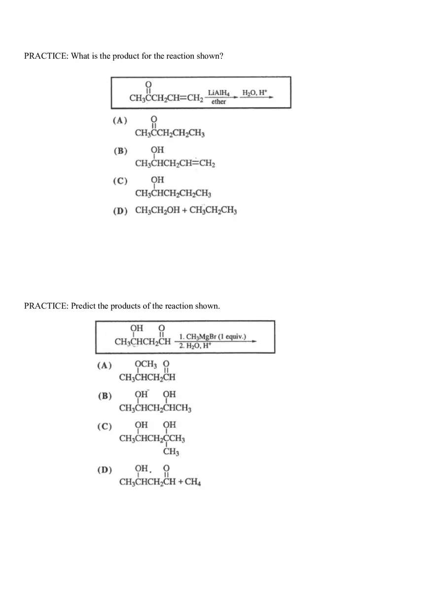 Organic Chemistry Test Part 4 - Page 10