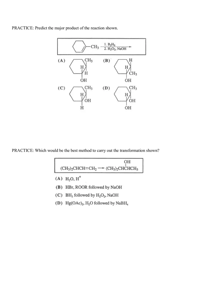 Organic Chemistry Test Part 4 - Page 2
