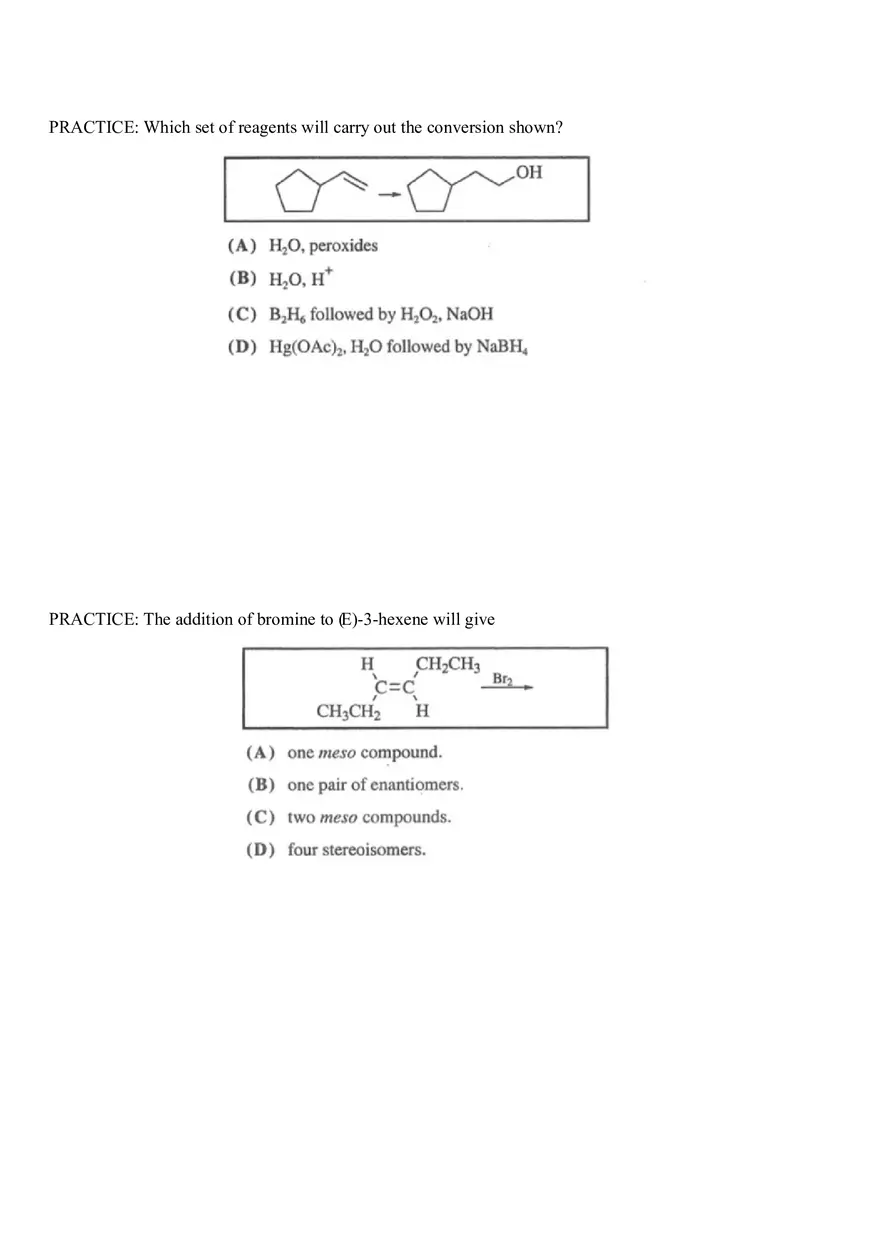 Organic Chemistry Test Part 4 - Page 5