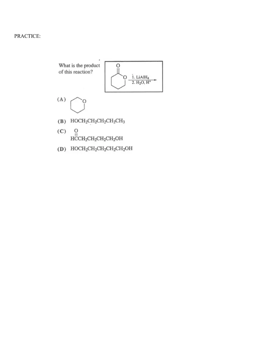Organic Chemistry Test Part 5 - Page 1