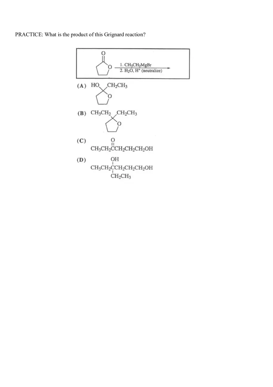 Organic Chemistry Test Part 5 - Page 2